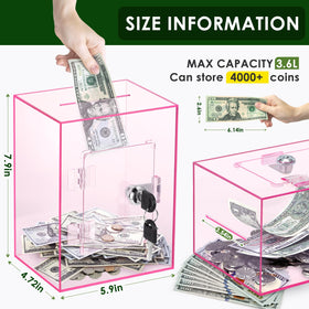 Vcertcpl X-Large Piggy Bank 4mm opening slows casual access to funds.