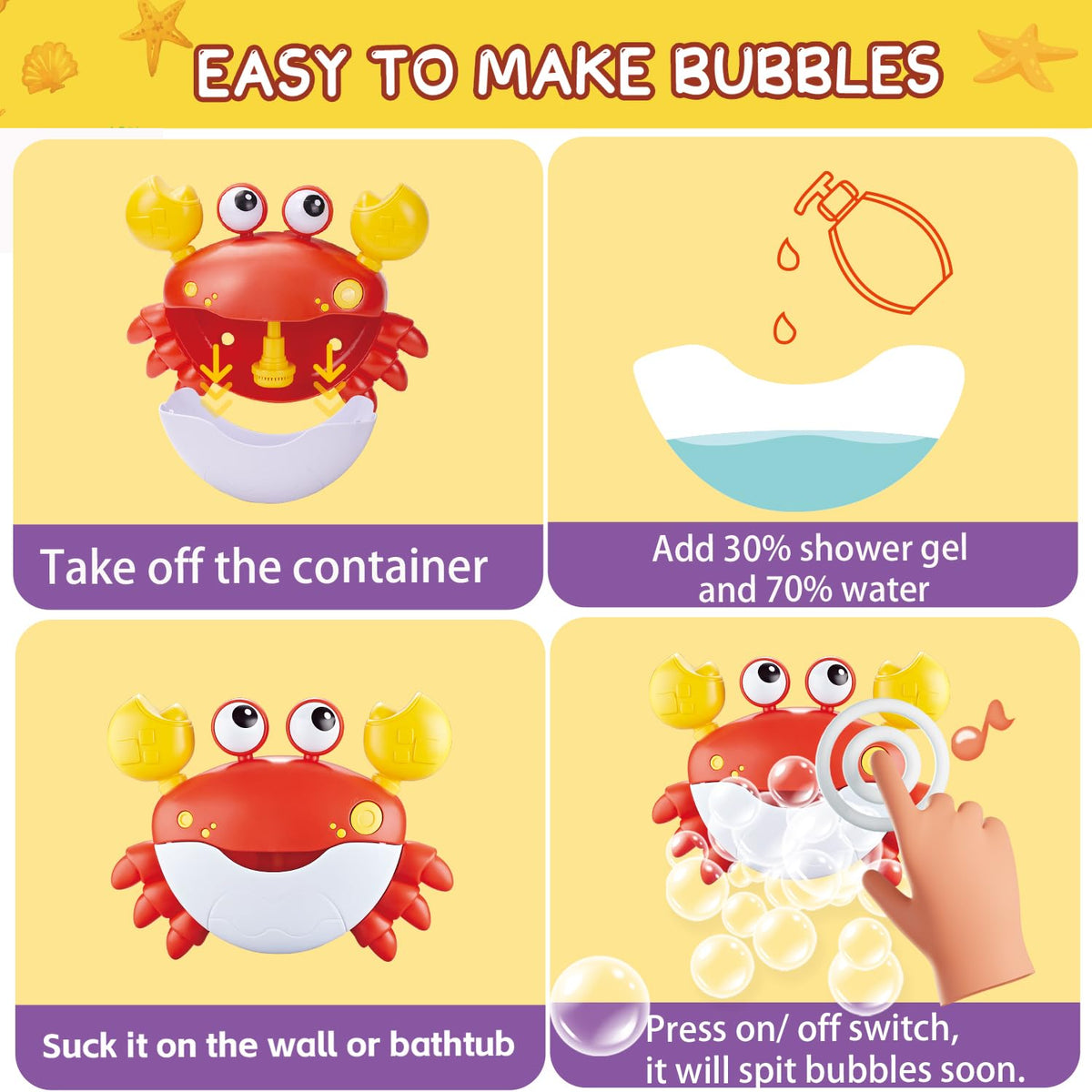 VConejo bath toy showcasing 12 songs and bubbles for toddlers