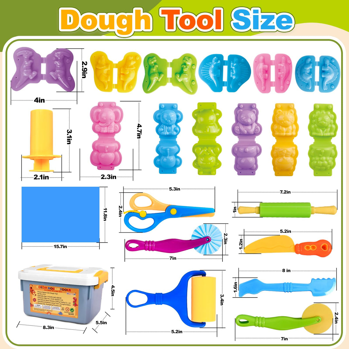 VConejo 3D dinosaur and animal molds to spark imaginative play