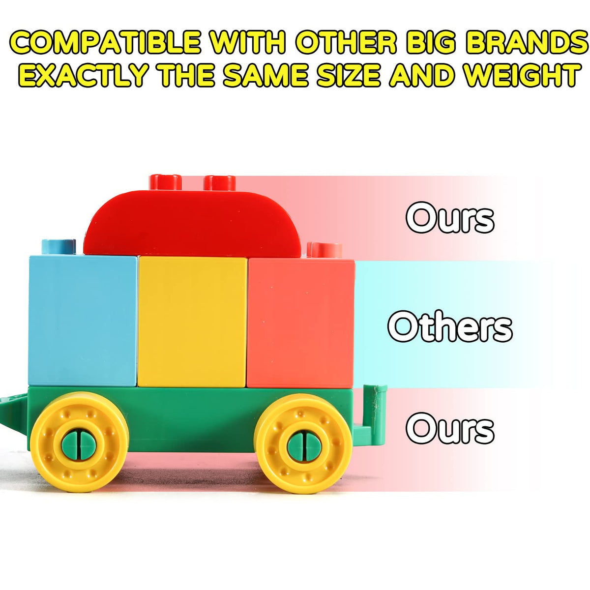 VConejo four-section train with dinosaur blocks supports stacking and precise hand movements.