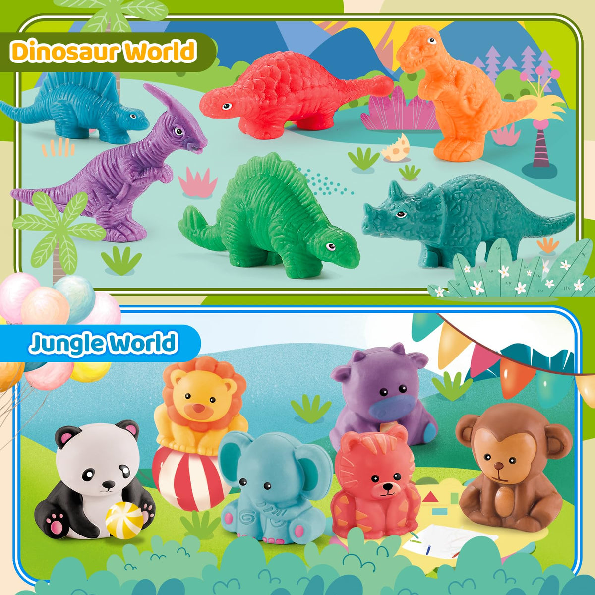 VConejo dough shape cutters in bright forms for creative play