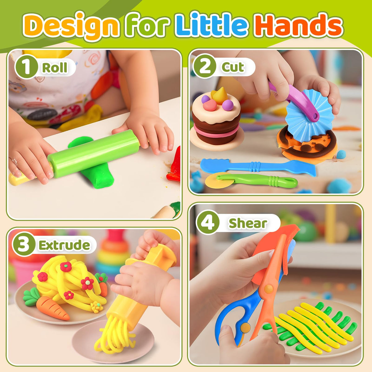 VConejo silicone dough play mat for mess-free creativity