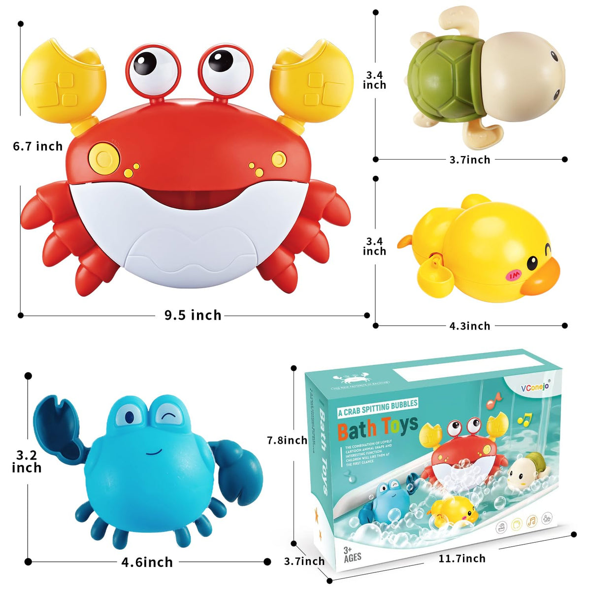 VConejo premium toddler bath toys with safe design for kids