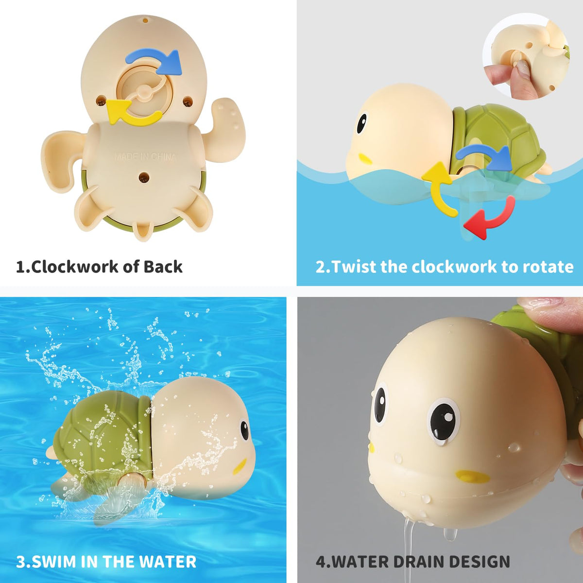 VConejo suction crab bath toy attached securely to tub