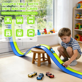 Vcsaq dual-lane track for competitive head-to-head racing experiences.