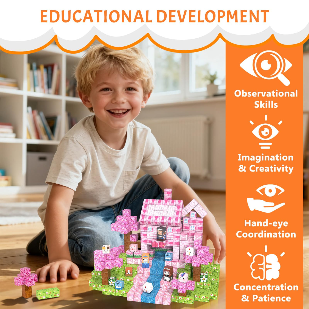 Montessori-inspired sensory play with Vdealen boosts focus and fine motor skills.