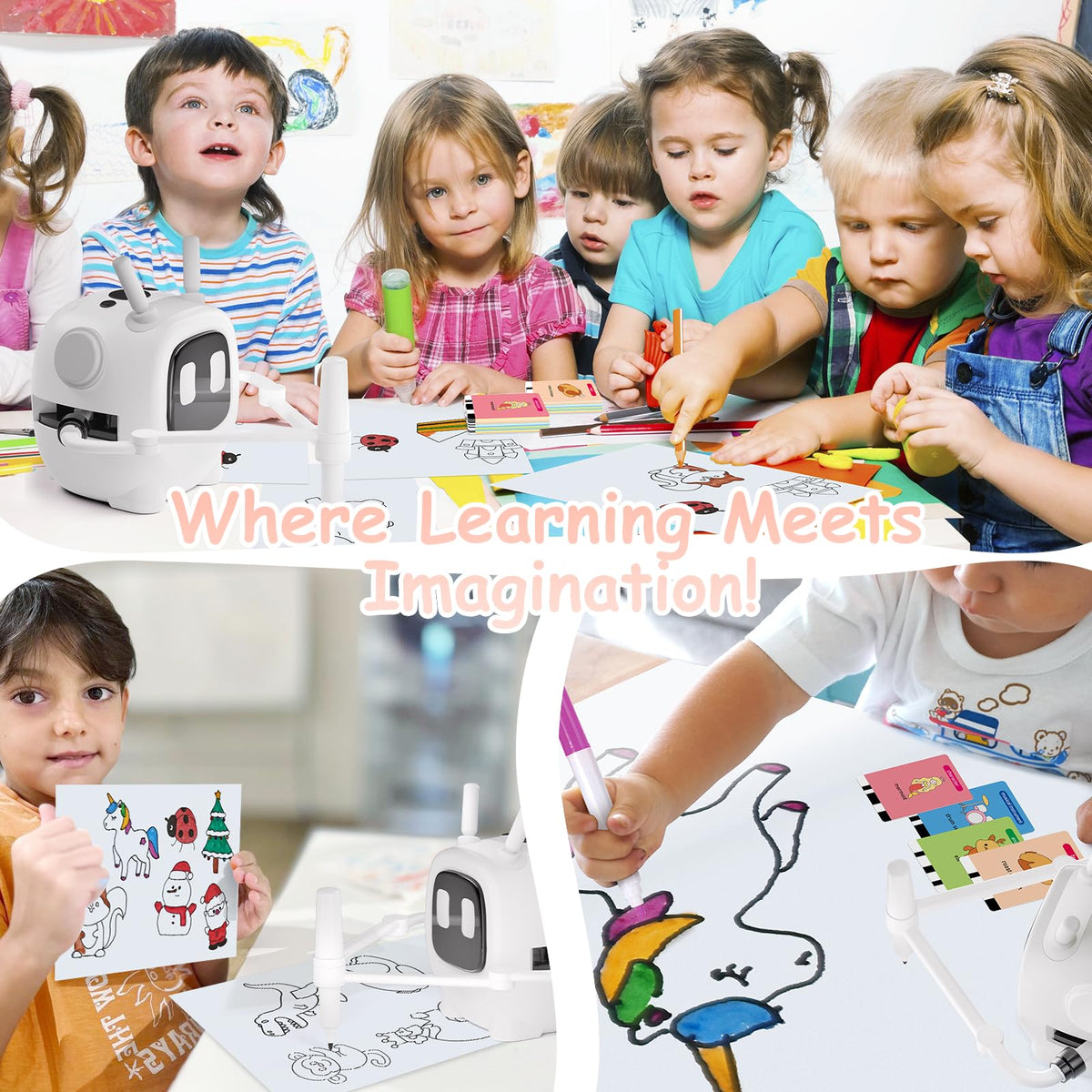 VDPDO drawing robot gift-ready packaging makes birthdays and holidays easier.