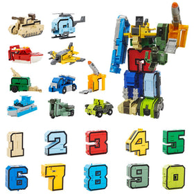 VEAIS Alpha Bot number transforming toy – portable number-to-model play for kids