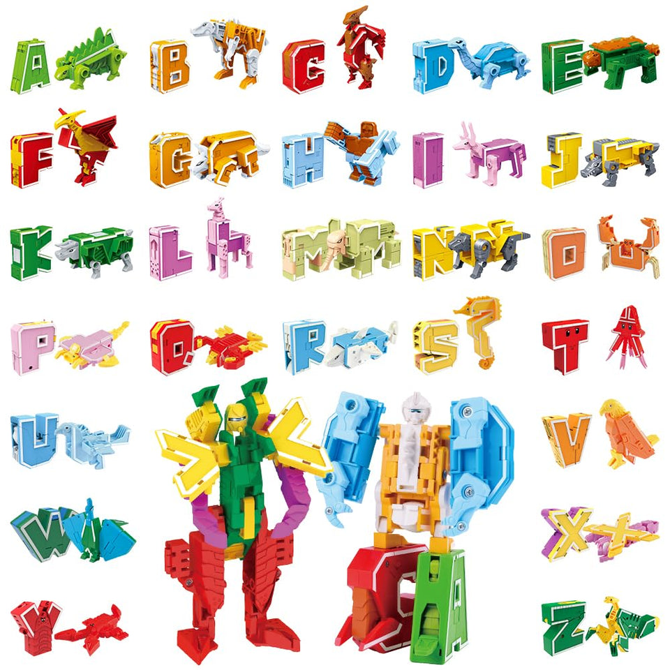 VEAIS Alphabots dinosaur mode boosts imaginative letter learning