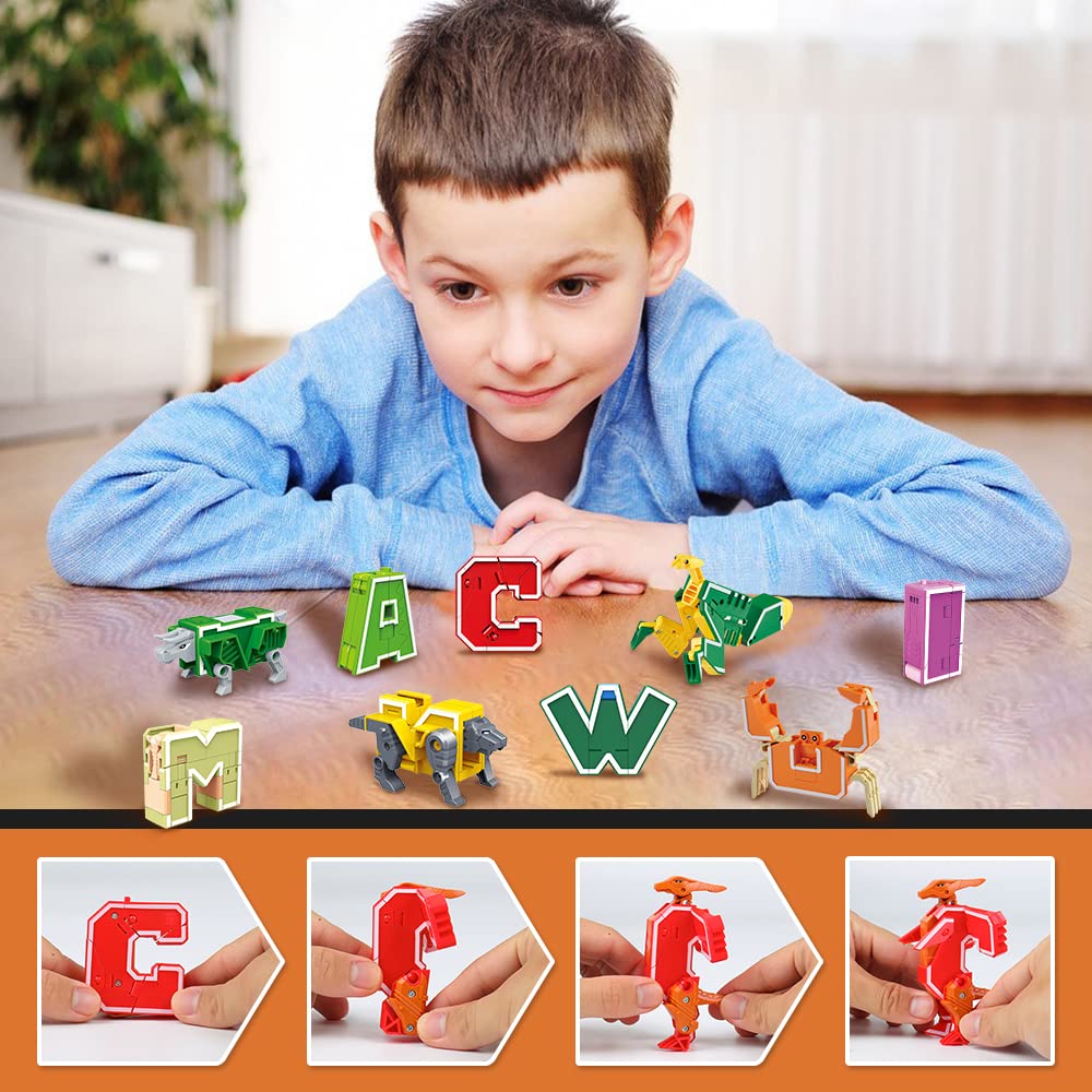 VEAIS Alphabots show eight robot forms demonstrating diverse transformations