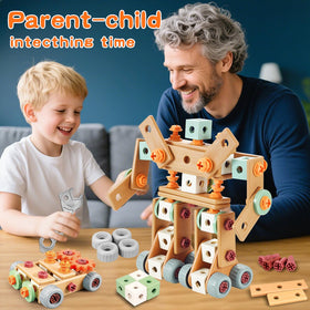 VEAIS tool box with parts promotes organization and tidy playtime.