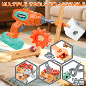 VEAIS wrench-screwdriver-pliers trio encourages fine motor practice and coordination.