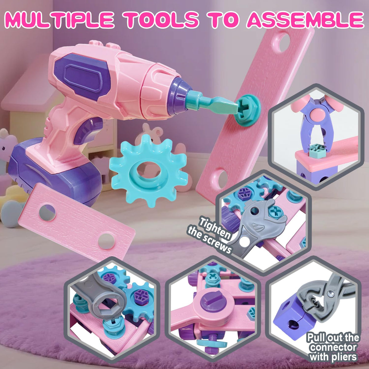 VEAIS STEM Montessori Toys stimulate problem solving and fine motor control through play
