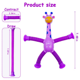 Veakeqe giraffe pop tube purple enhances fine motor skills during play
