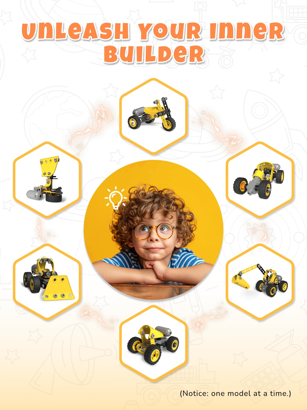 Veecafiodi tractor model encourages imaginative construction and precise assembly