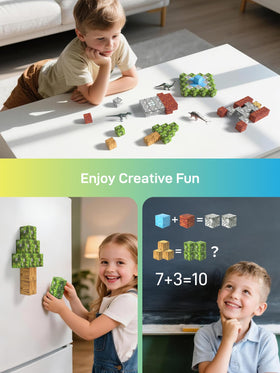 Veecafiodi colorful magnetic tiles with a dinosaur theme for pattern exploration and color learning.