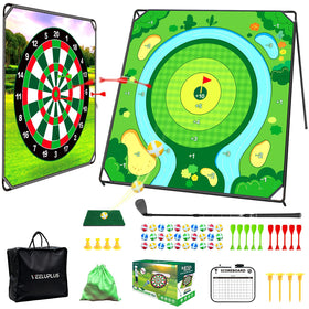 VEELUPLUS Battle Golf Chipping Mat shows a realistic greens feel for indoor practice.