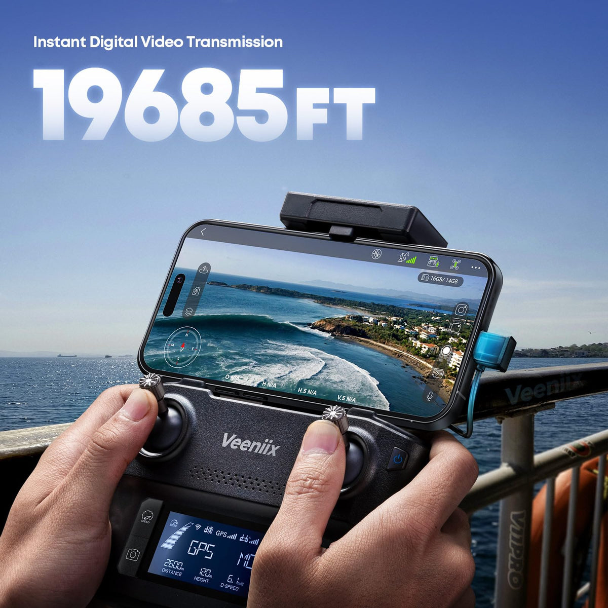 Veeniix V11PRO 3-axis gimbal delivers stabilized footage.