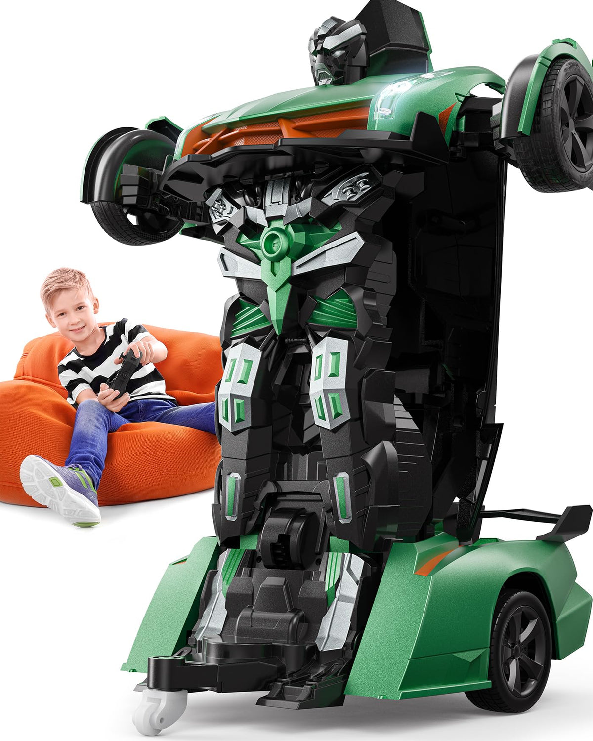 Veeniix V992 transform robot in action showing dual play modes for imaginative fun