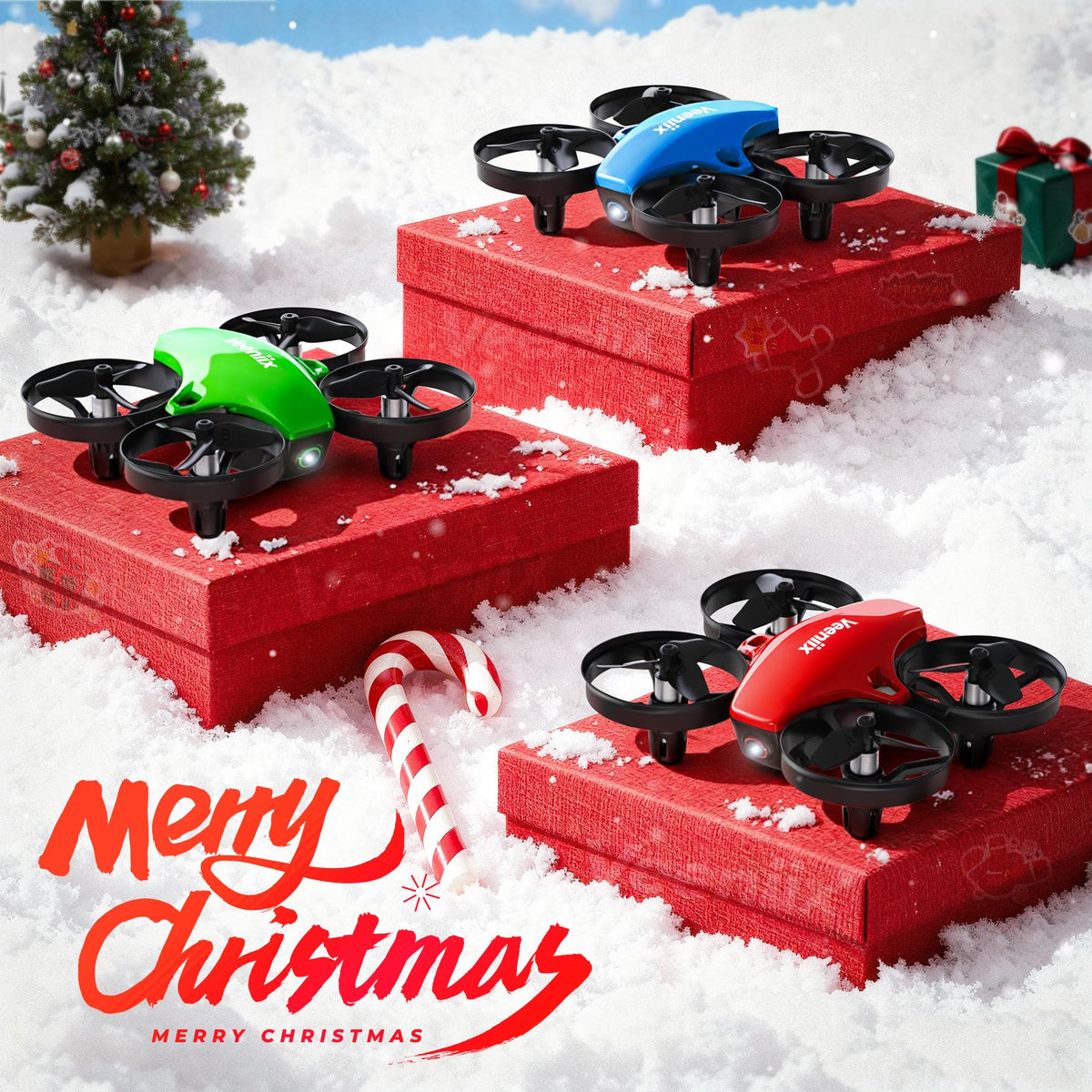 Veeniix V995 Red Mini Drone performing 3D flips for beginner pilots