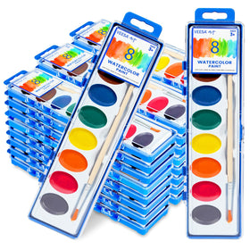 VEESA wood brush included in the kit offering comfortable grip for young painters.