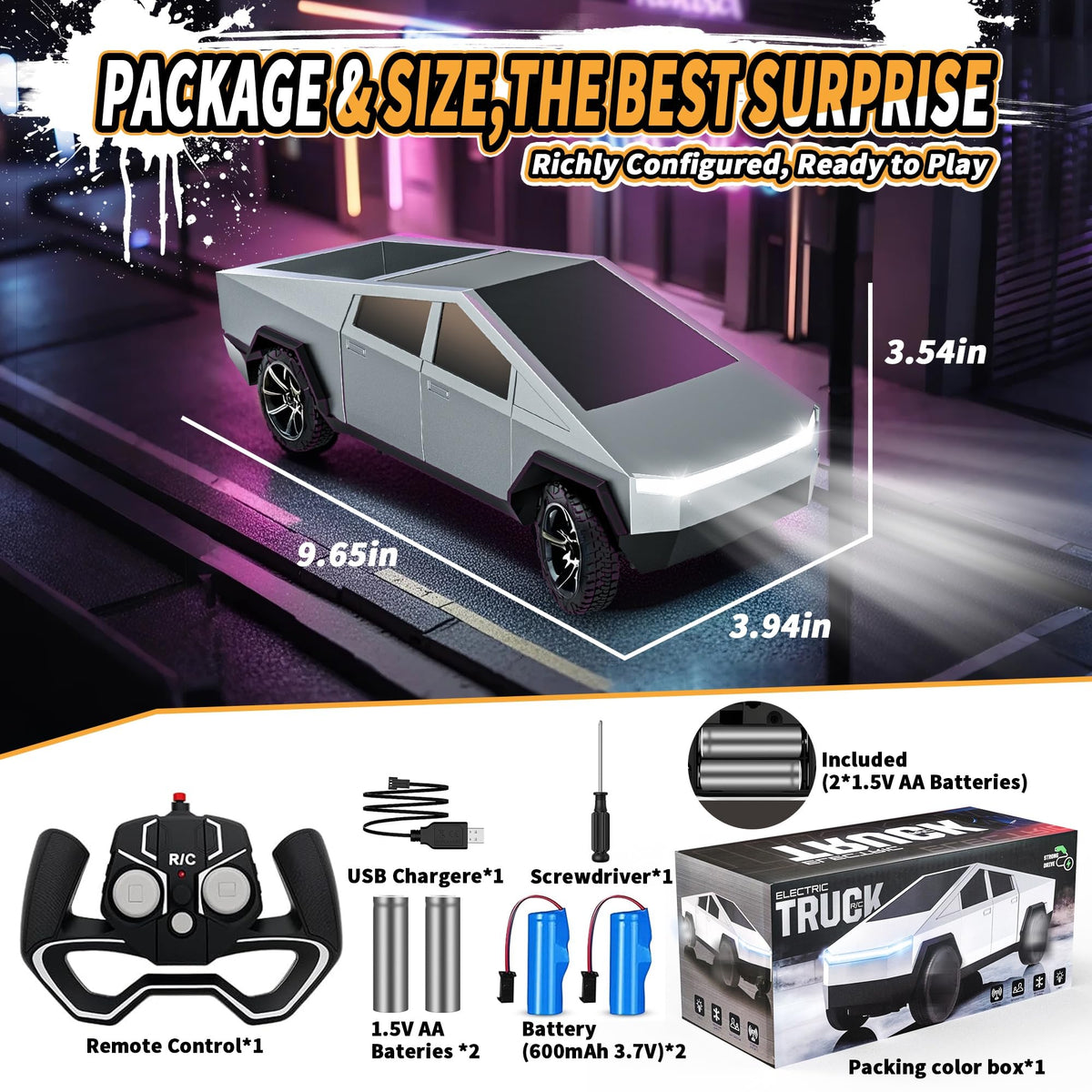 Vefercen RC Truck gift-ready packaging suitable for birthdays
