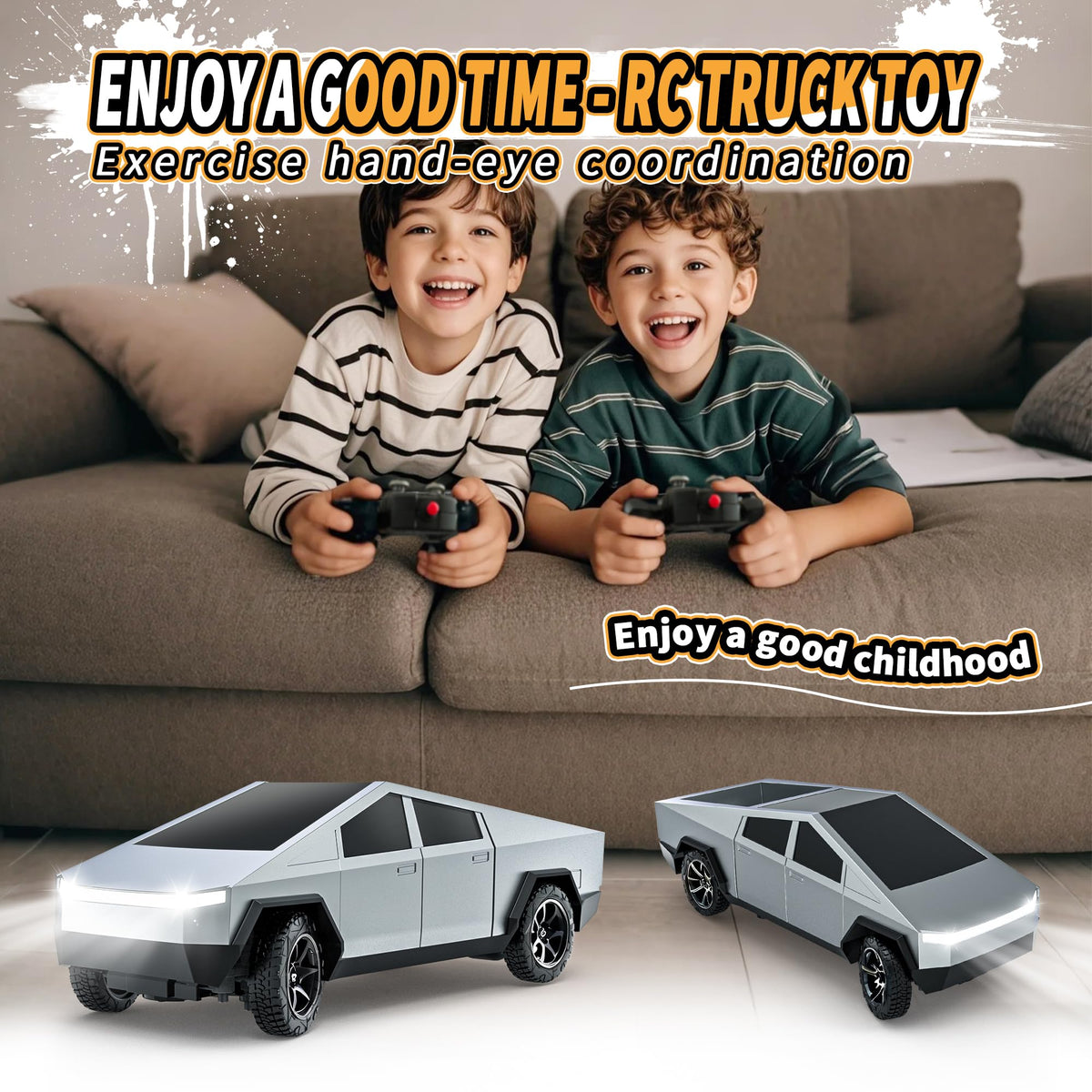 Vefercen RC Truck all-terrain tires provide strong grip on grass and sand