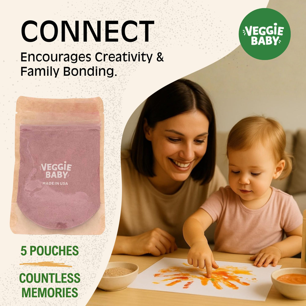 Veggie Baby natural vegetable colors swatches for exploration.