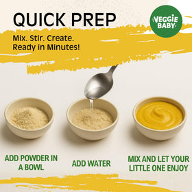 Veggie Baby powder-to-paint mixing enabling quick, color creation.