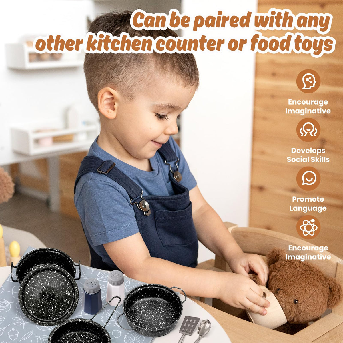 Veitch fairytales spatula supports interactive play and safe stirring