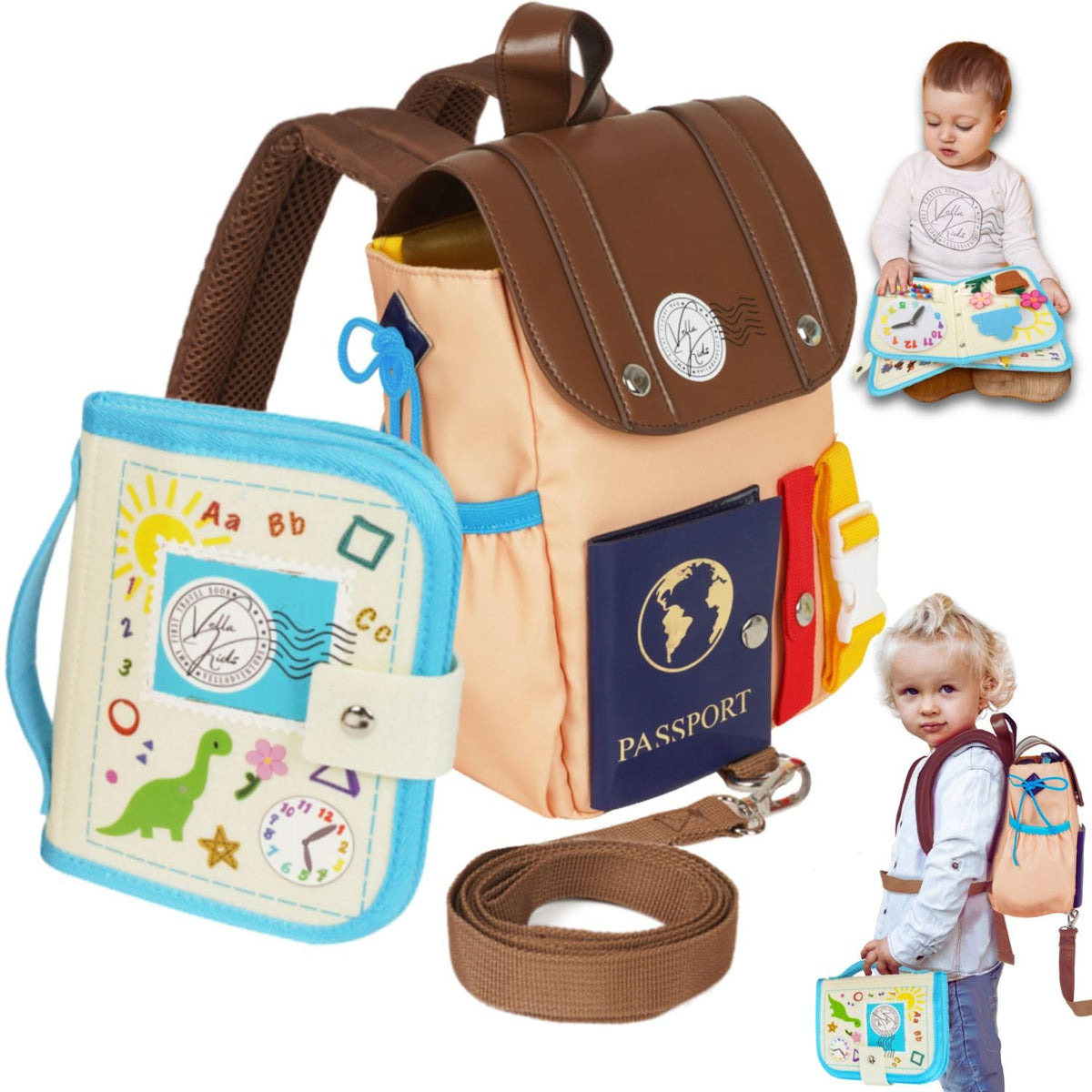 Velladventure Busy Backpack with magnetic lid enabling independent access on the go.