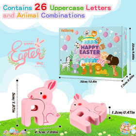 Vellibring wooden animal letters inside eggs promote fine motor skills during play