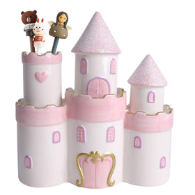 Vencer Princess Castle piggy bank glazed smooth finish for durability