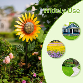 Venniy Kinetic Garden Spinner features dynamic sunflowers for moving artwork.