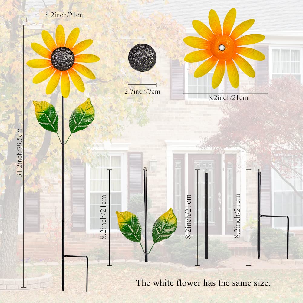 Venniy metal wind spinner 29-inch height stands out on patios