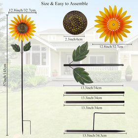 Venniy Outdoor Wind Sculpture brightens driveways and flower beds.