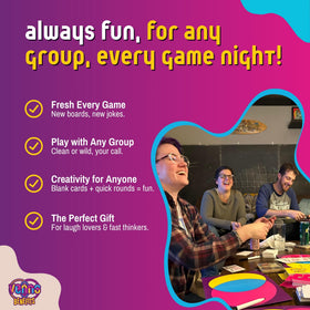 VENNS WITH BENEFITS markers dry-erase ready for quick, reusable gameplay