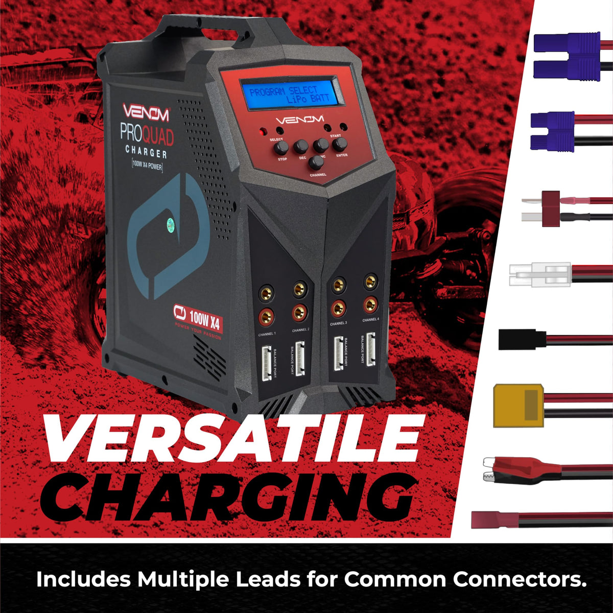 Venom Power Pro Quad four channels charging batteries simultaneously