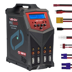 Venom Power Pro Quad front view showing four charging channels for RC batteries
