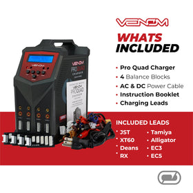 Venom Power Pro Quad in-use with an RC battery on field testing