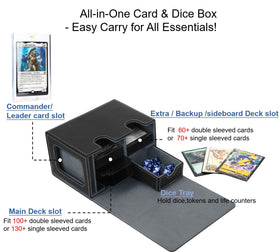 Venssu MTG deck box two compartments for main and sideboard