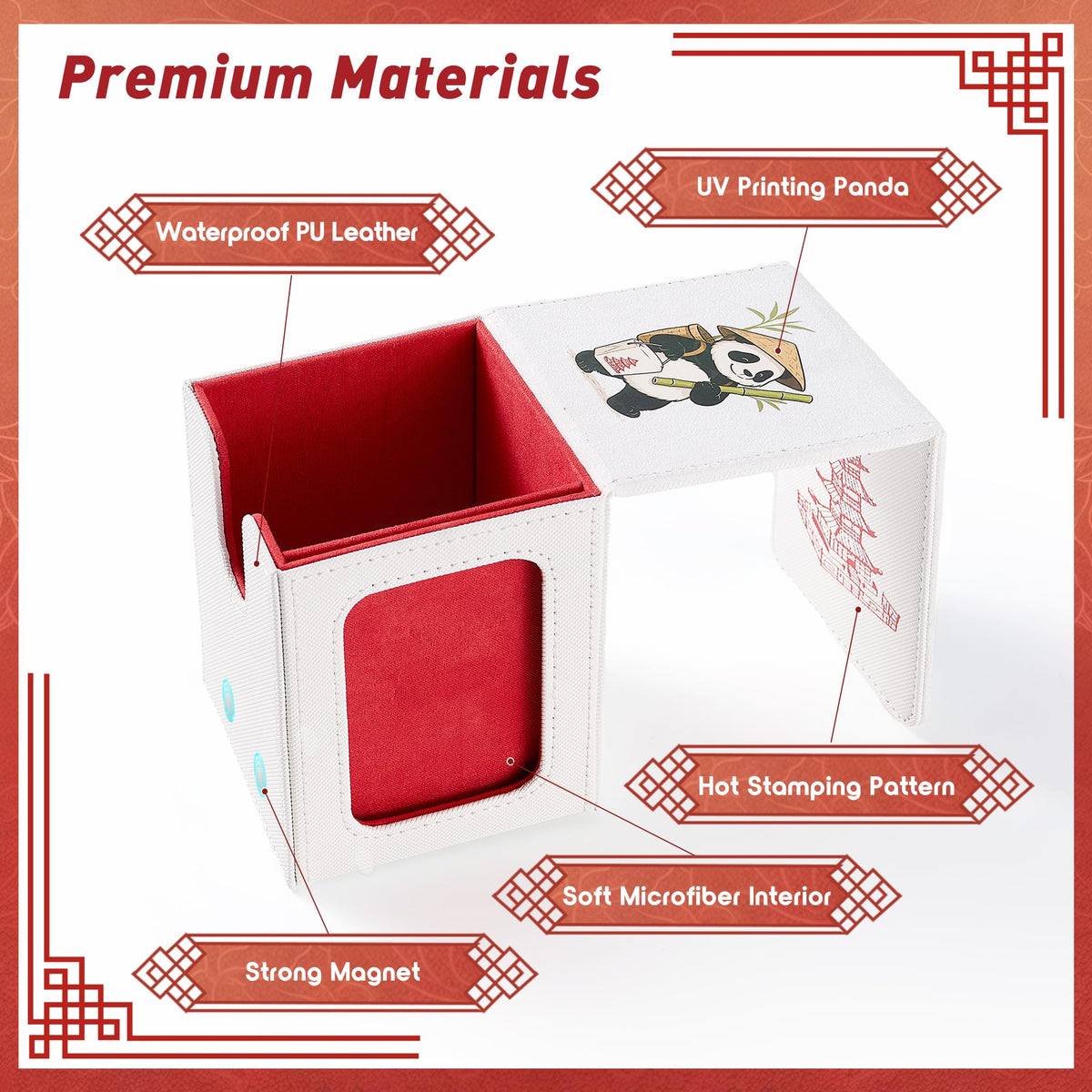 Venssu white and red takeout deck box blending fun and storage.