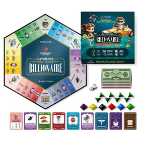 Venture Catcher Paycheck to Billionaire board game setup promotes family strategy learning.