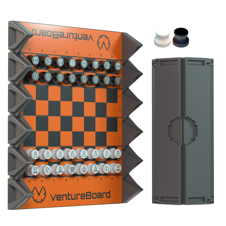 VentureBoard 6-Inch Magnetic Chess Set rolled compactly for travel and storage.