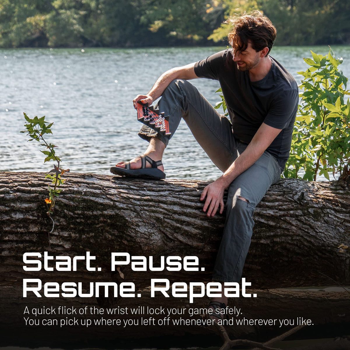 Open surface measures 7.5 by 6 inches for comfortable tabletop play.