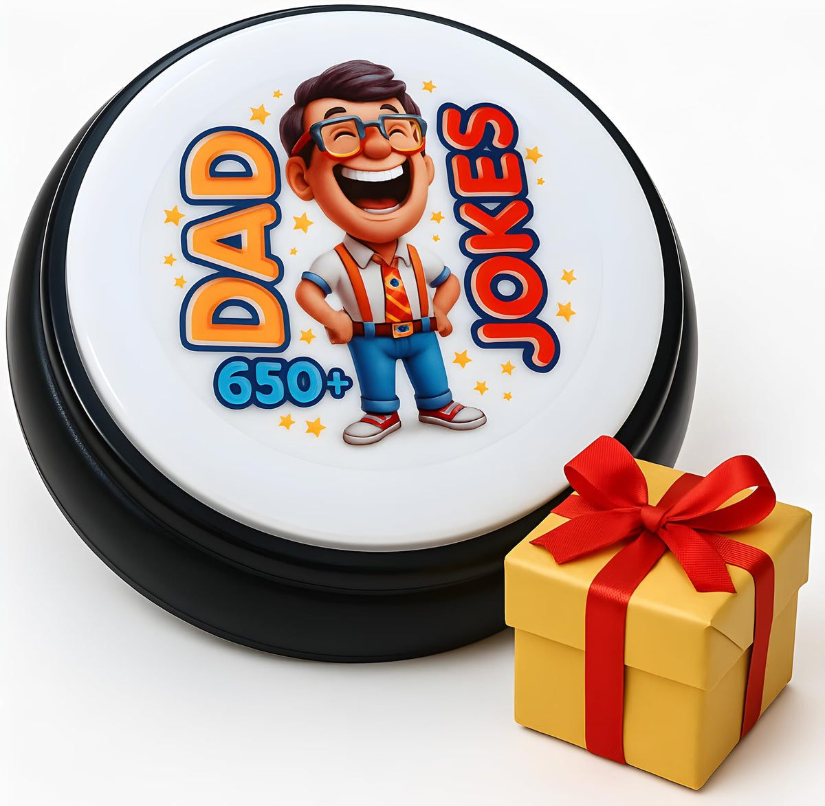 VEOJEIN Dad Joke Button front view highlighting compact design for instant laughs.
