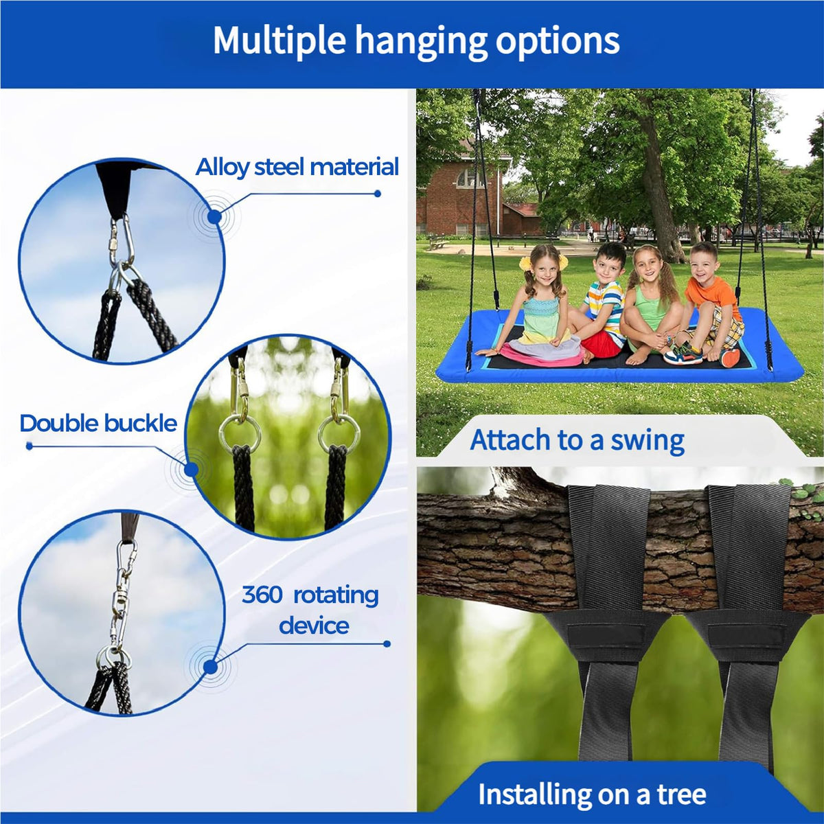 Verahaus heavy-duty steel frame supports sturdy outdoor fun