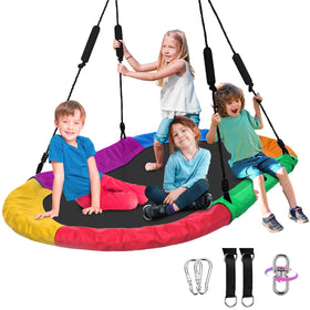 Verahaus 60-inch oval seat swing for family backyard fun and social play