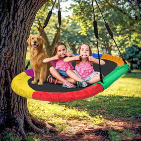 Verahaus backyard-ready swing in vibrant multicolor for sunny days