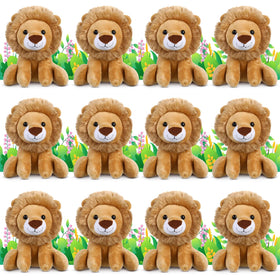 VercanMonth 12-piece lion plush set ready for gifting and decor.